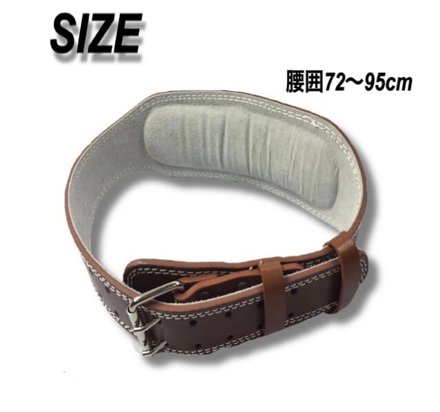 GOLD'S GYM トレーニング・パワーベルト ブラウン レザー ♻️ゴールド