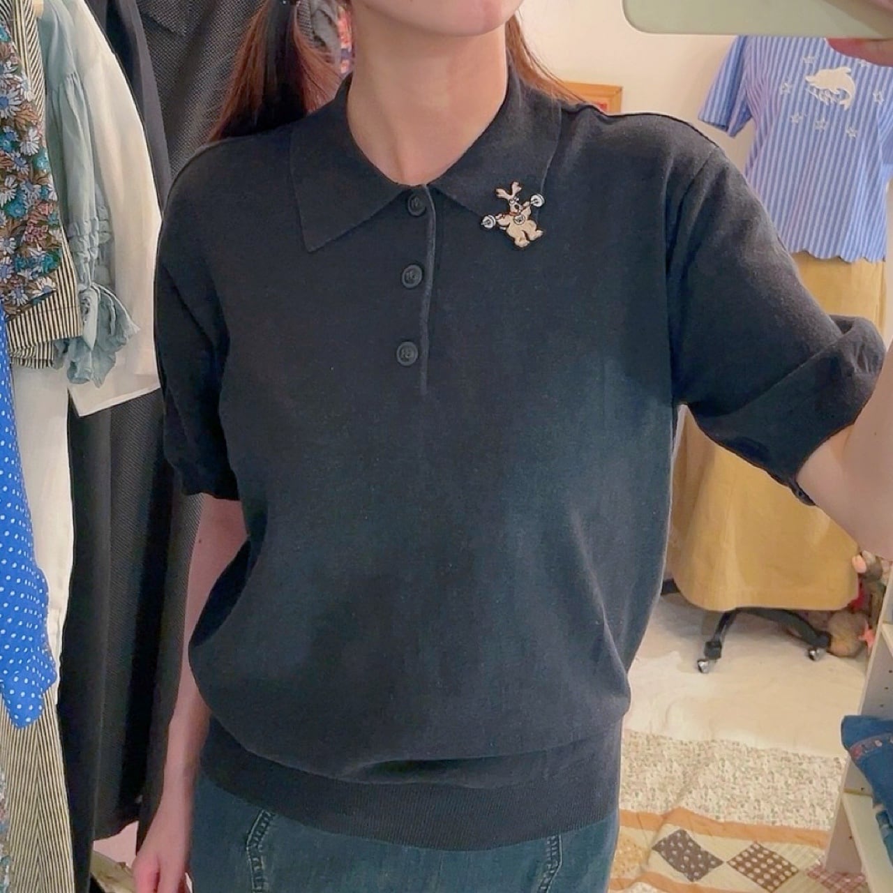 muscle building dog polo shirt