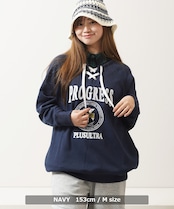 ◆フェイクレイヤード カレッジ スウェット◆ng-61225