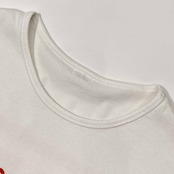 Mademoiselle NON NON マドモアゼルノンノン ロゴ 半袖 Tシャツ カットソー L/ホワイト×オレンジ レディース
