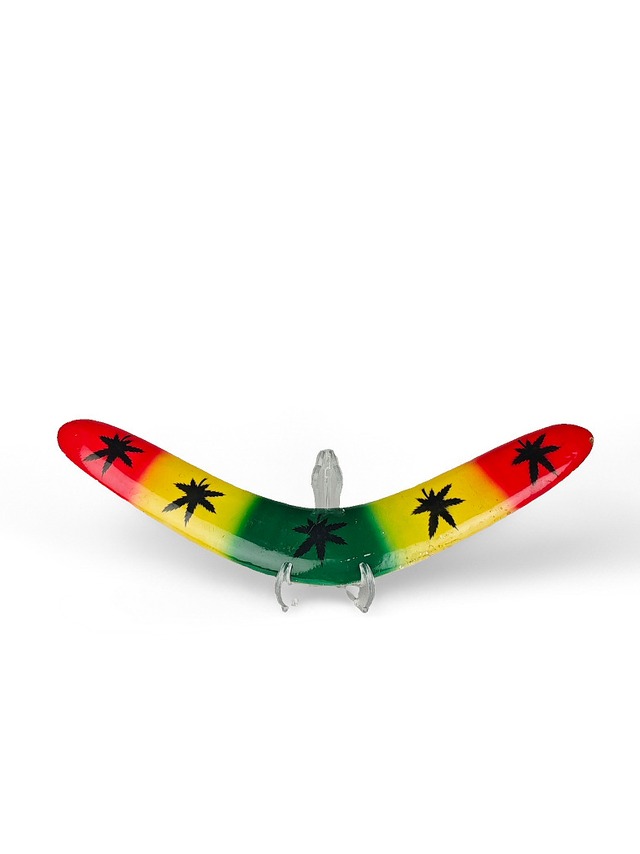 ヴィンテージ雑貨 カラフル ブーメラン 置物（ラスタカラー）