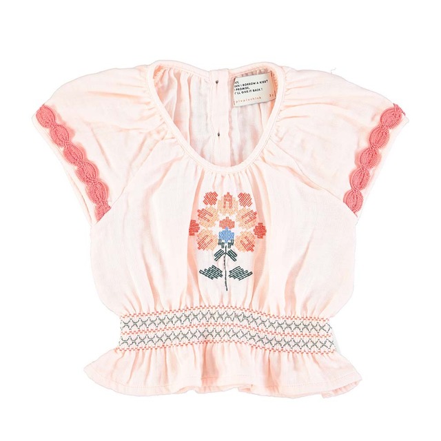 《ラスト3y》piupiuchick / Embroidered Blouse - Pink