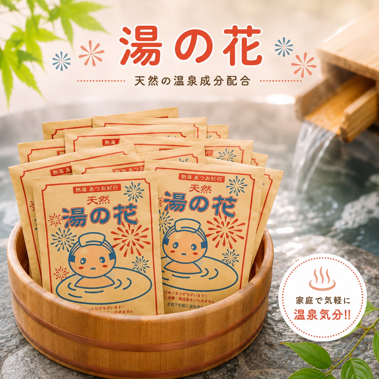 あつお 天然湯の花 5回分 | Atami ATSUO STORE - 丸高名産店