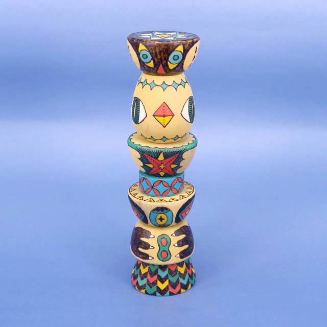 《 川端薫 》てのひらトーテムポール　置物