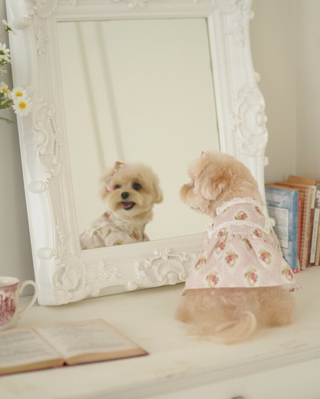 即納 【cheese n mood】 ローレンワンピース (pink)