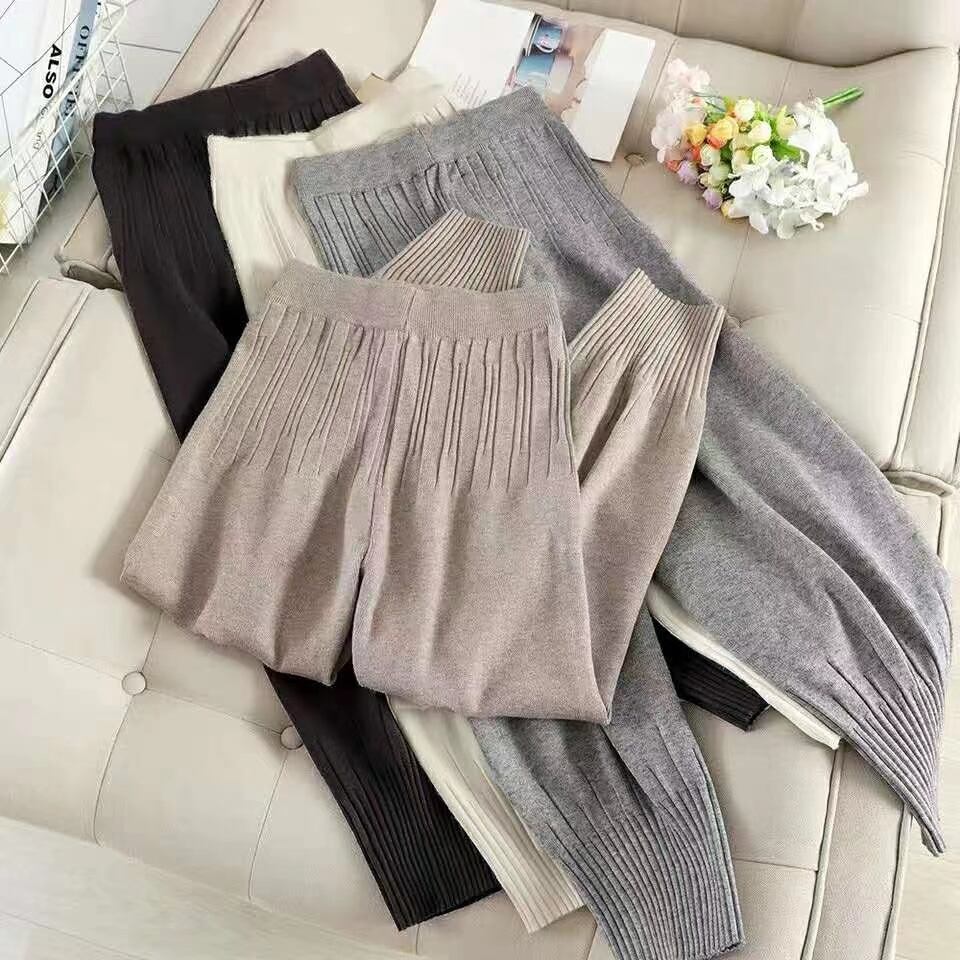 ニットパンツ　裾リブ仕様　AJ11295-D05