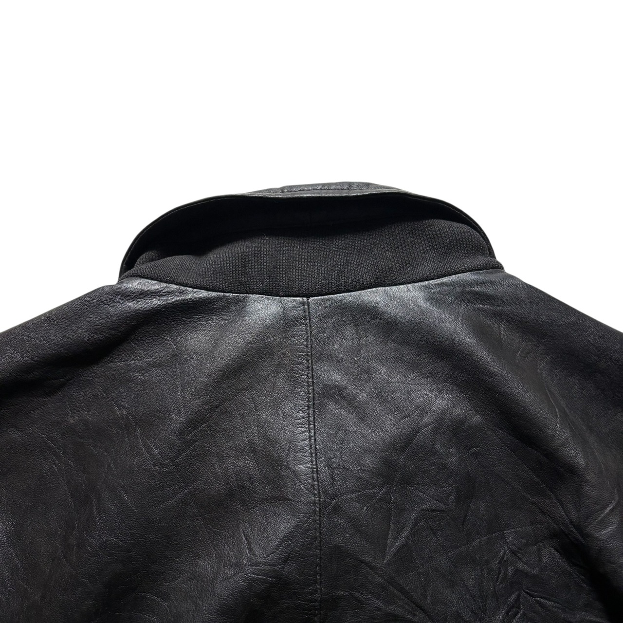 vintage LA MATTA black leather drizzler jacket