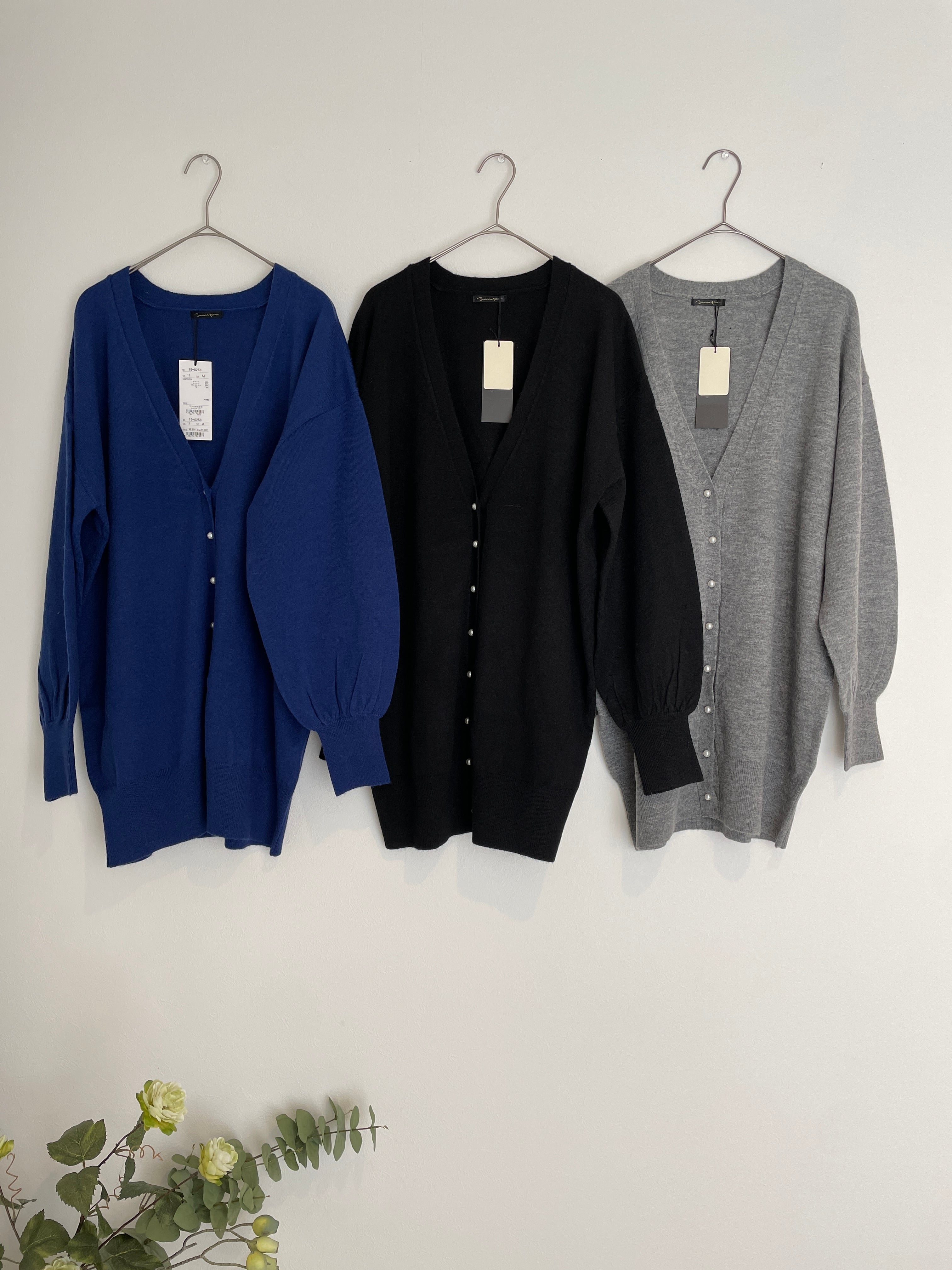 【SELECT】パール釦ロングカーディガン