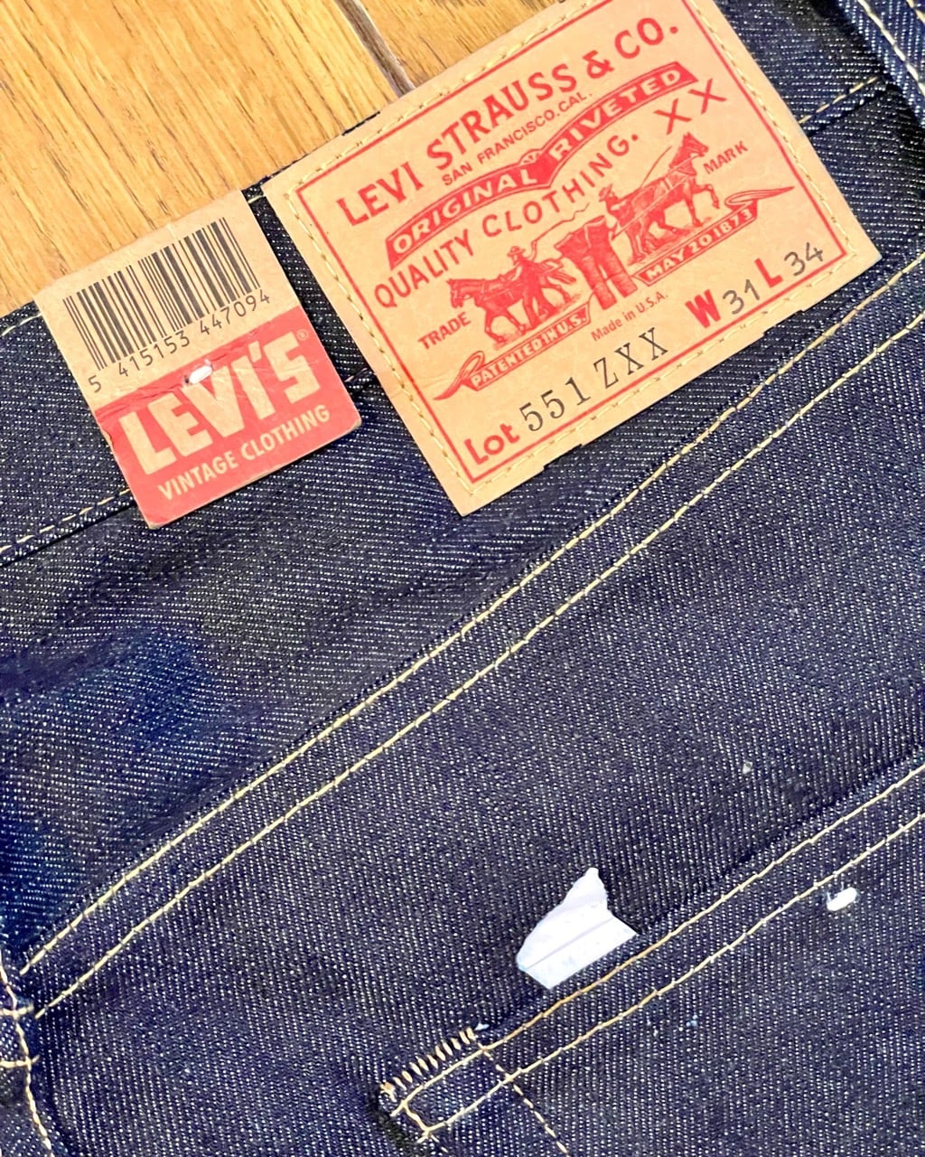 NOS(デッド品) LVC(米国製)551ZXX 1962年モデル W31 | Room Style Store powered by BASE