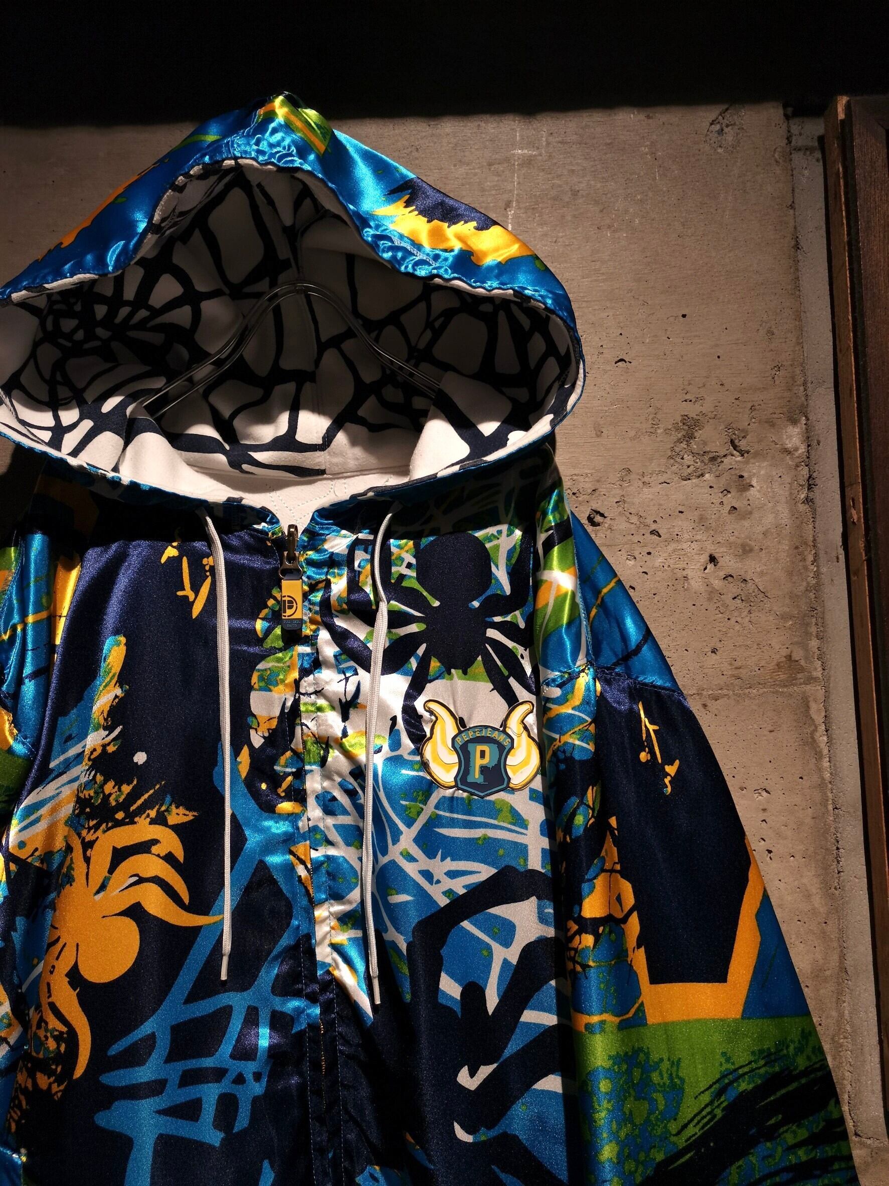 Caka】“PEPE JEANS” Reversible Spider Pattern Vintage Loose Zipup