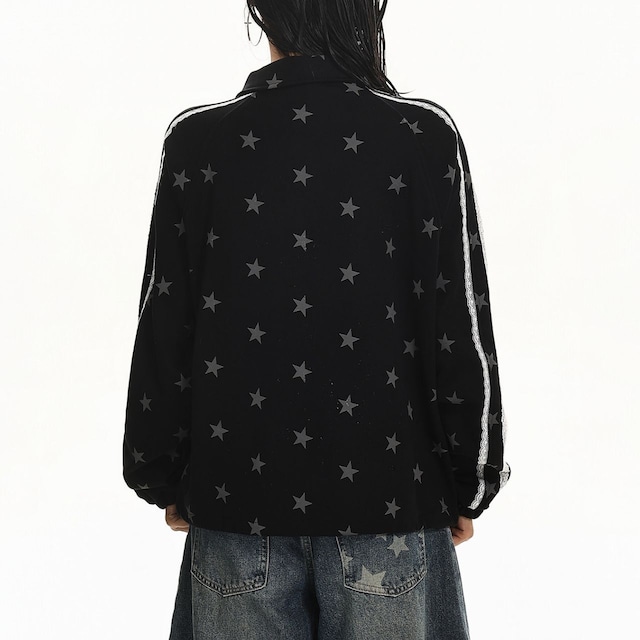 レースサイドラインスターグラフィックブルゾン 1col R02683