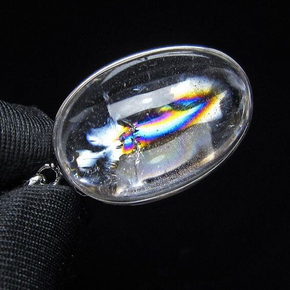 アイリスクォーツ 水晶 ペンダント 虹入り おまかせ便 一点物 112-14178