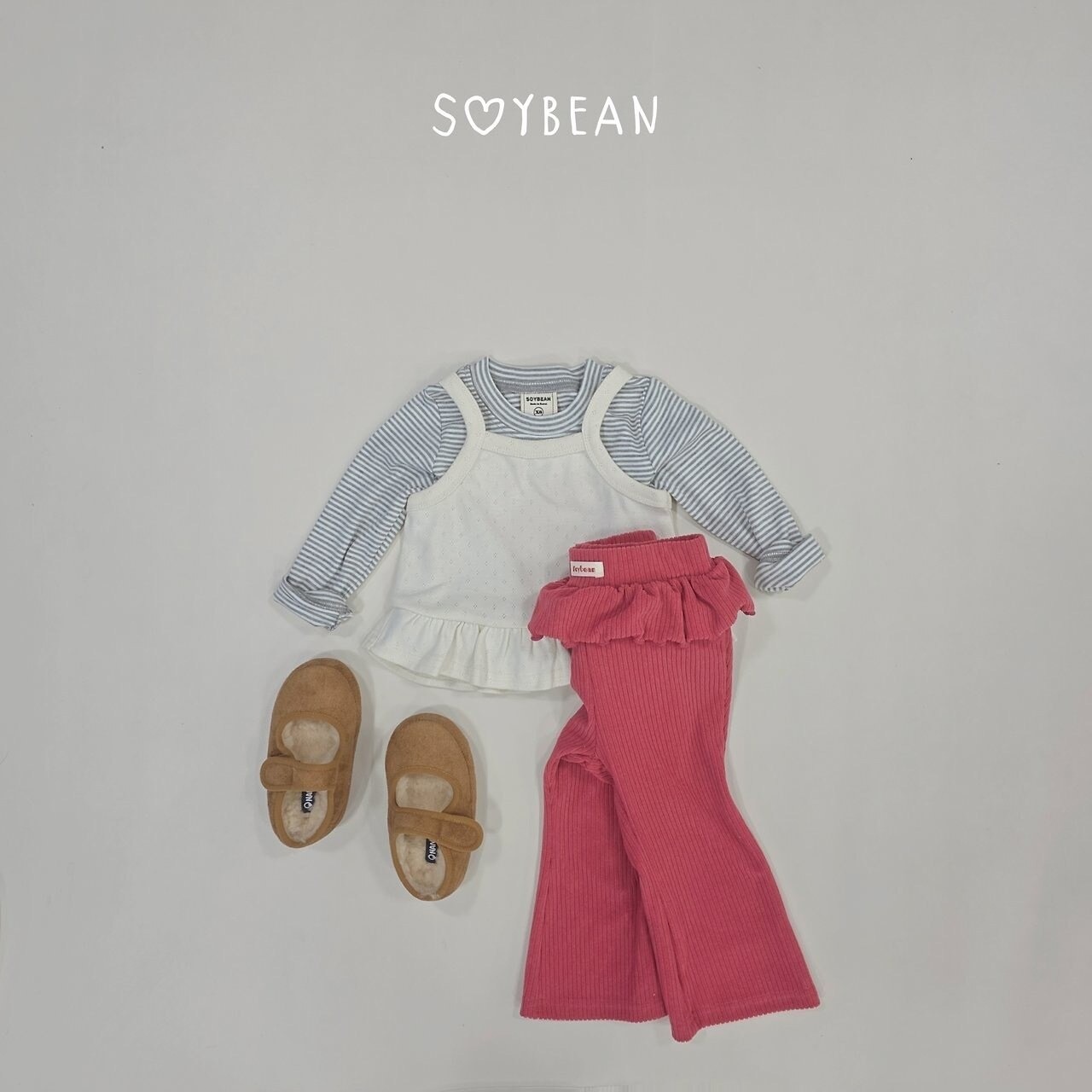 韓国子供服 / 26Autumn / soybean / レイヤード キャミソール / キッズ服 / 秋服 *XS~XL*