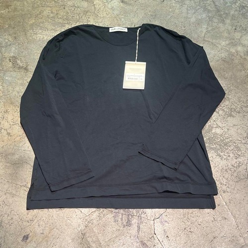 OUR LEGACY アワーレガシー PARACHUTE LONGSLEEVE OLD BLACK CLEAN JERSEY ロンT 長袖Tシャツ SIZE46【表参道t】