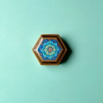 象嵌細工（ハータムカーリー）小箱  ミニサイズ  六角形【KHA-230】