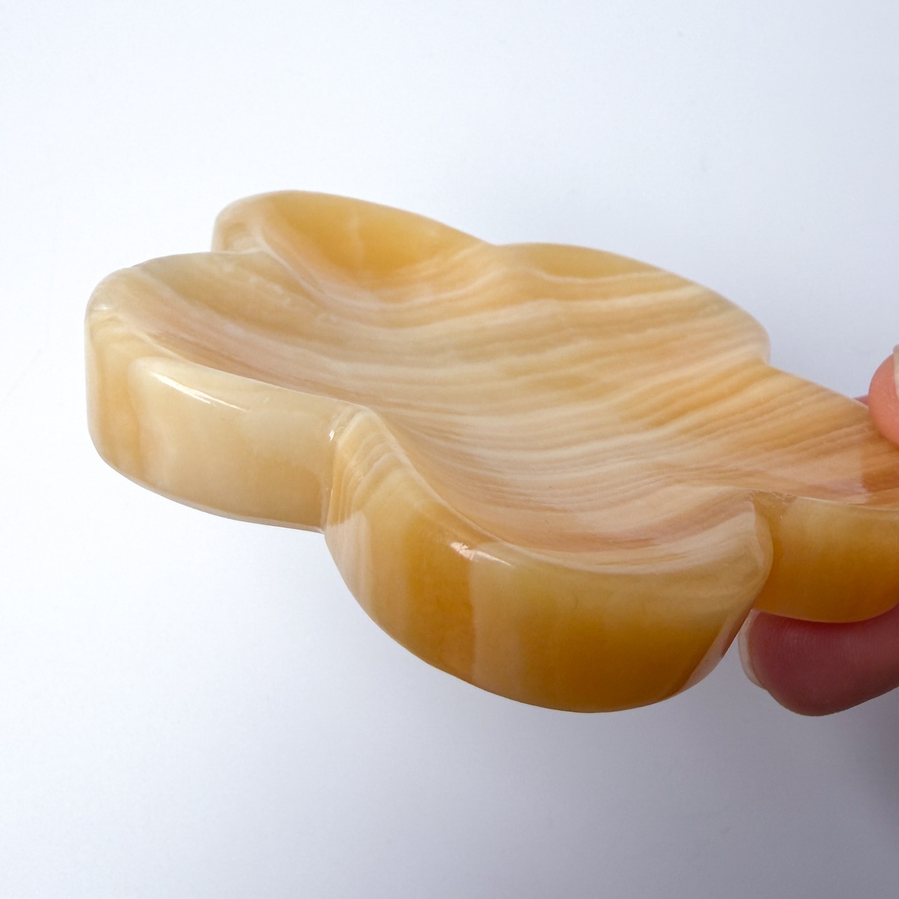 オレンジカルサイトのお花 プレート * Orange Calcite * 天然石