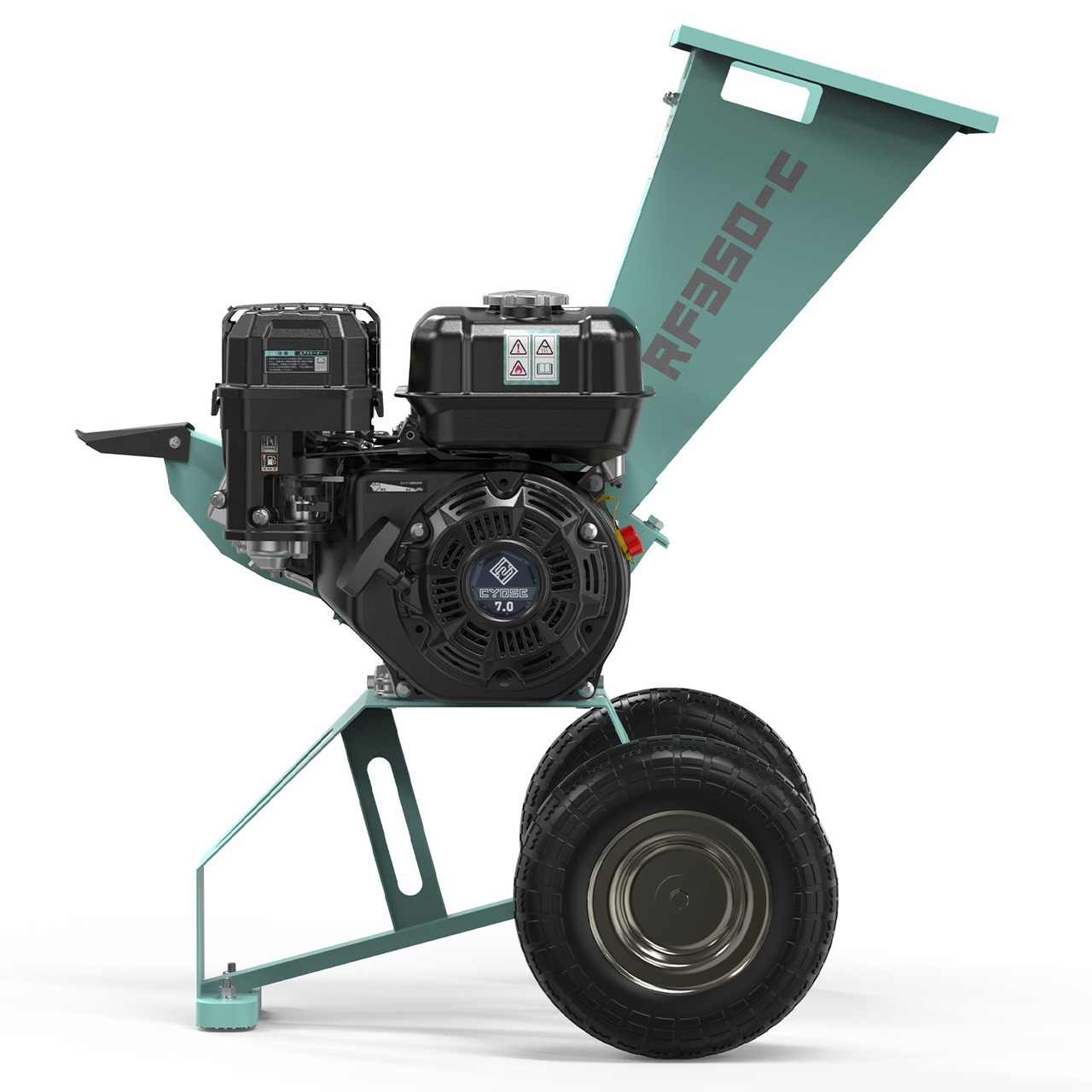 ミニウッドチッパー 小型粉砕機 ガソリン式ウッドチッパー RF350-C 最大50mm対応・高効率粉砕・庭木剪定に最適 エンジン式粉砕機 ガソリン式 家庭用・農業用