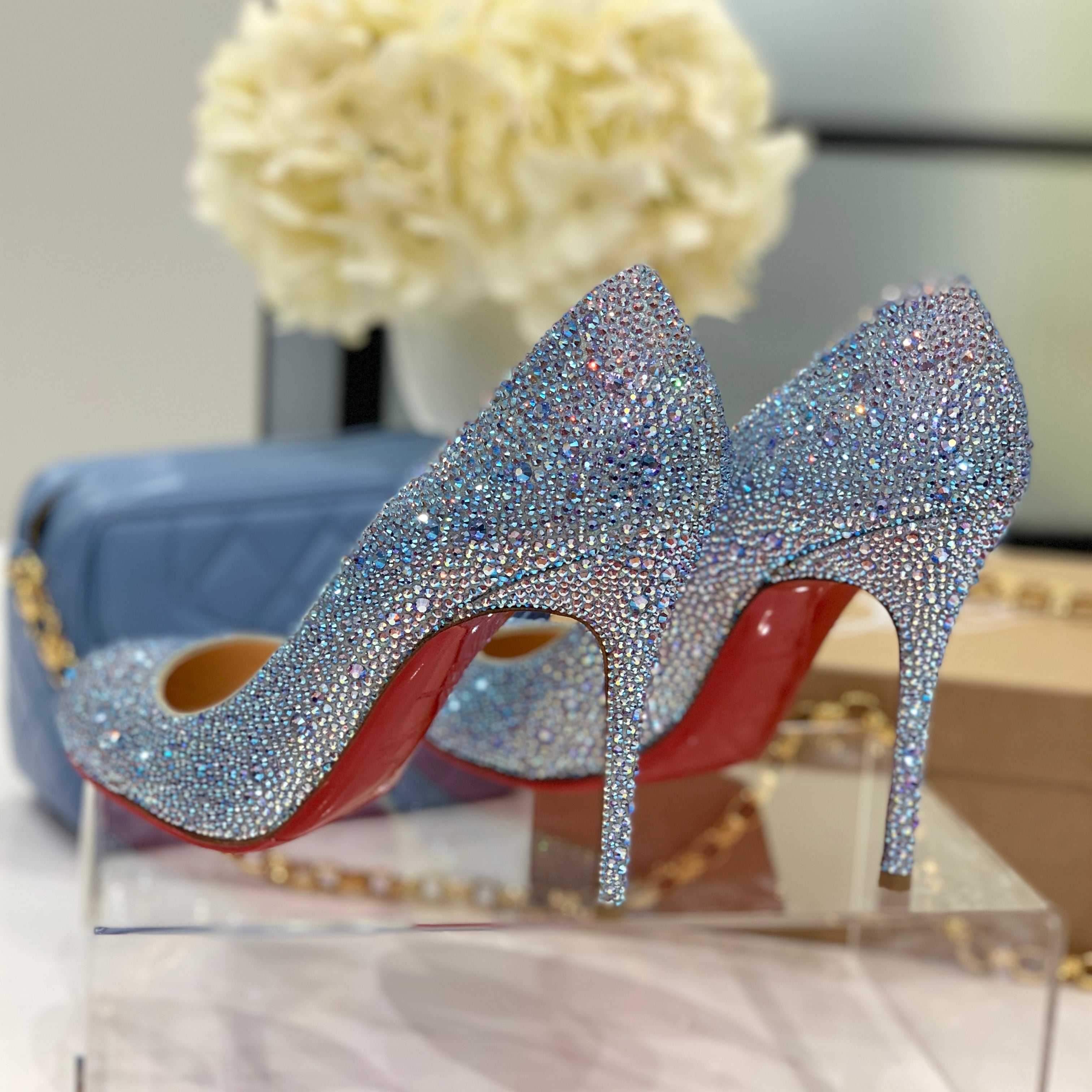 Christian Louboutin スワロフスキーヒール-