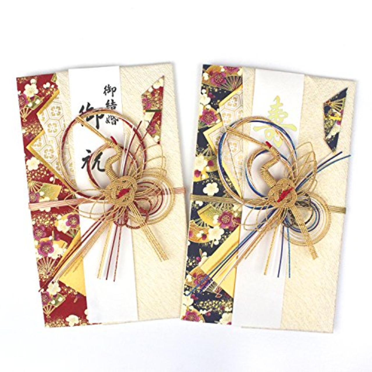 マルアイ 祝儀袋 結婚式 デザイン 和風 金鶴 紺 1枚 キ9B