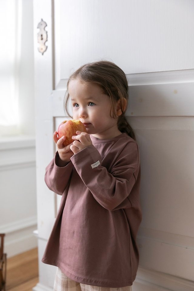 【取寄】oatmeal|latte round tee|ラテラウンドティー|XS-XL|kids|26 autumn