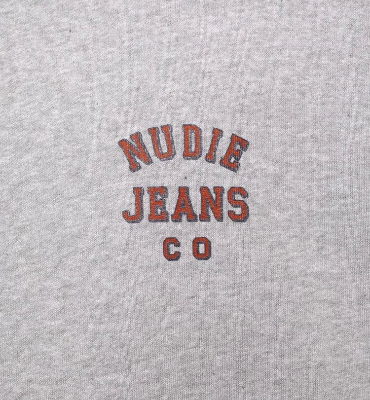 Nudie jeans ヌーディージーンズ  2021Fall Frasse Logo Sweatshirt Greymelange トレーナー