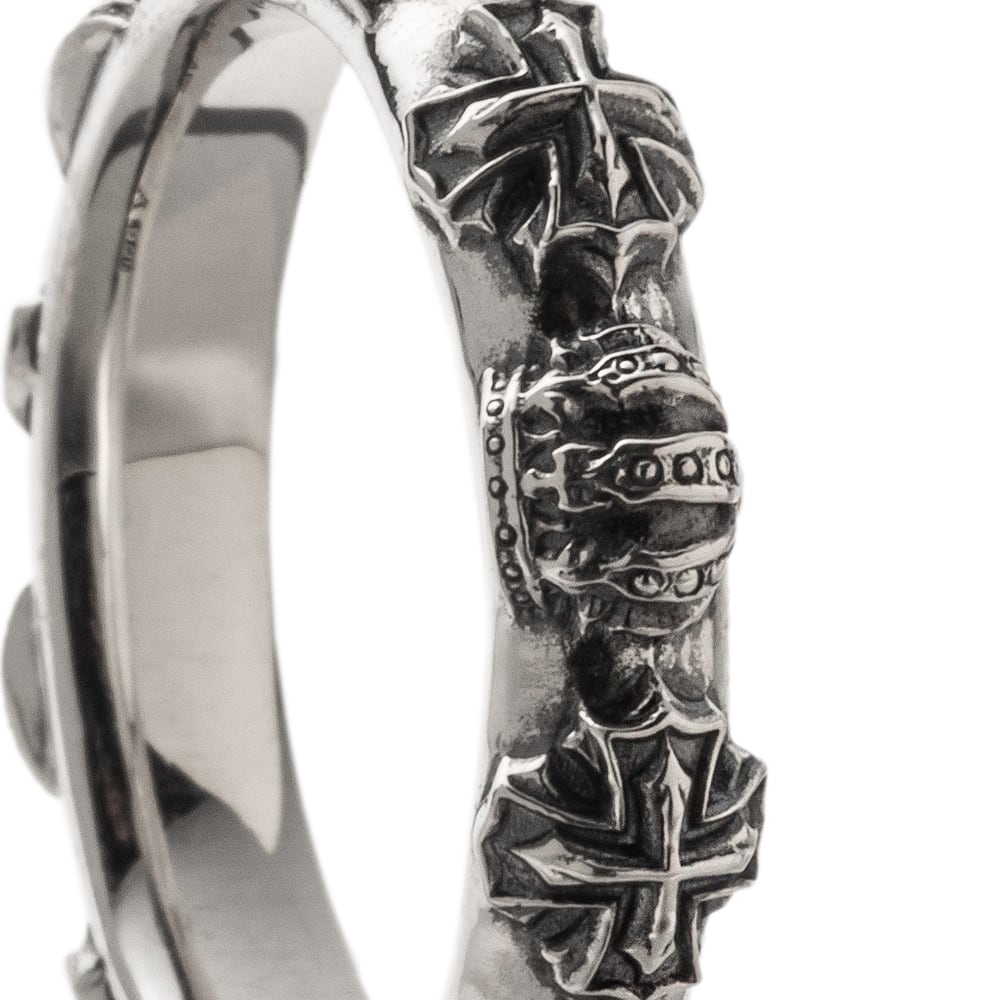 指輪売り上げランキング2位】クラウンクロスバンドリング AKR0067 crown cross band ring シルバーアクセサリー Silver  jewelry シルバーアクセサリーブランド アルテミスキングス ARTEMIS KINGS SILVER JEWELRY