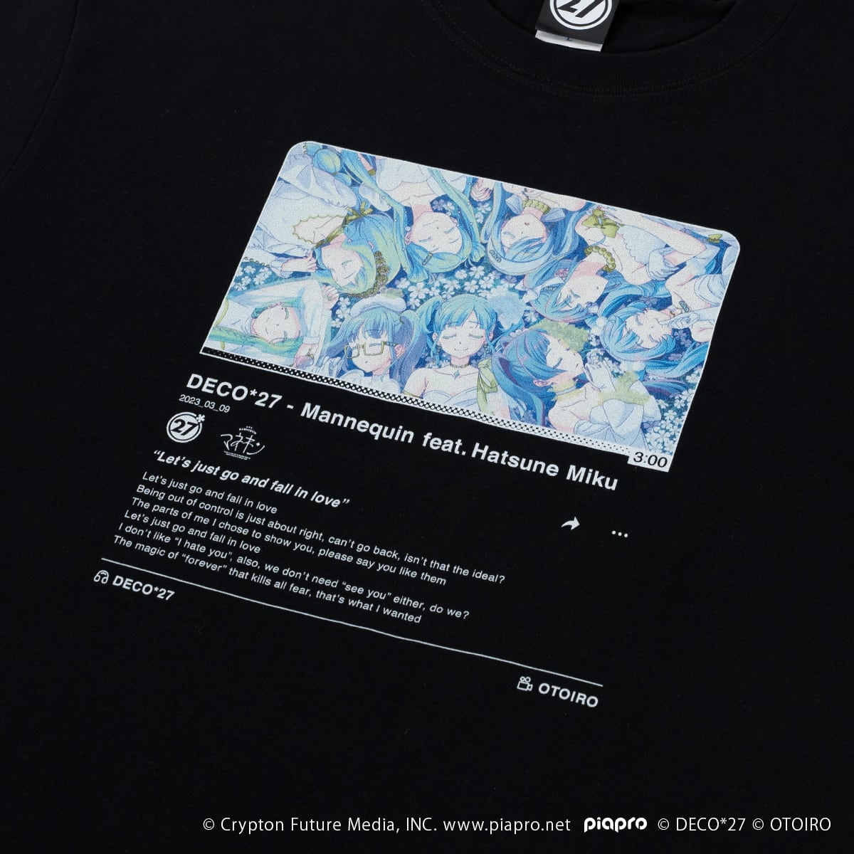 マネキン】サムネイルTシャツ / ブラック | OTOIRO ONLINE STORE