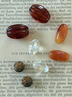 フランス Vintageビーズ セット マルチカラー プラスチックビーズ デッドストック アクセサリーパーツ 撮影小物 インテリア小物
