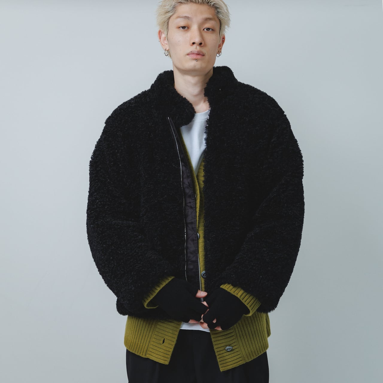 24A/W】AO-59 big boa blouson / black | akio