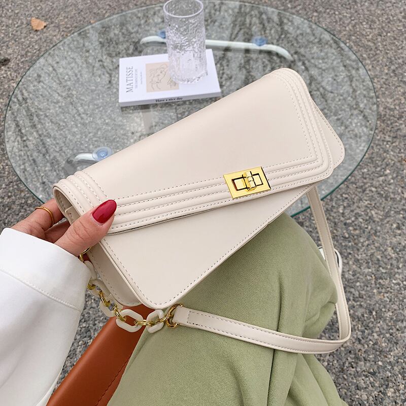 チェーン クロスボディ スクウェア 手作りハンドバック37095394766