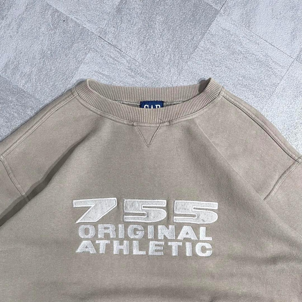 【神配色】オールドギャップ スウェット 90s 紺タグ ロゴ刺繍 一点物 極希少