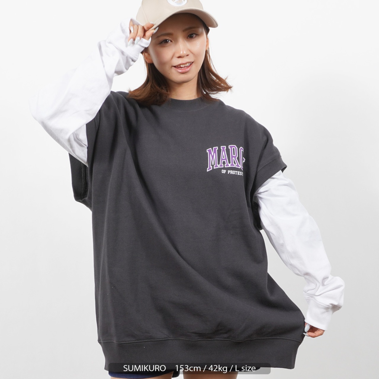 ＼SALE／◆スウェットベスト アンサンブル ロンT◆