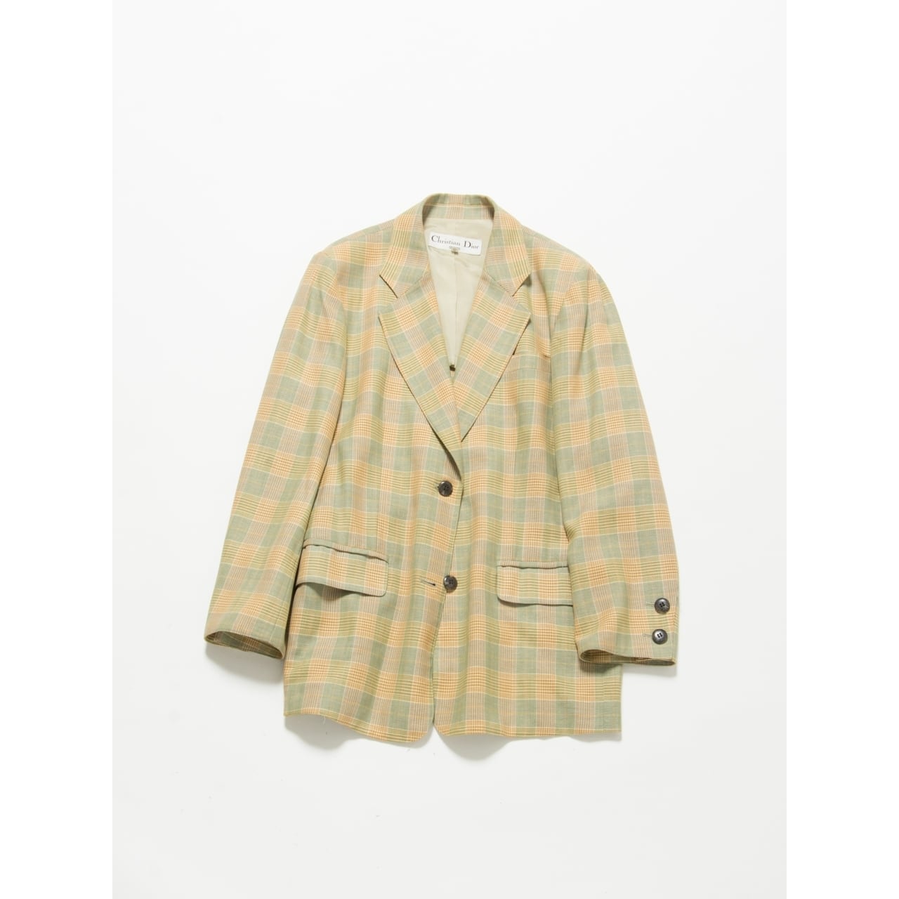 Christian Dior SPORTS】Wool-silk check pattern tailored jacket ...