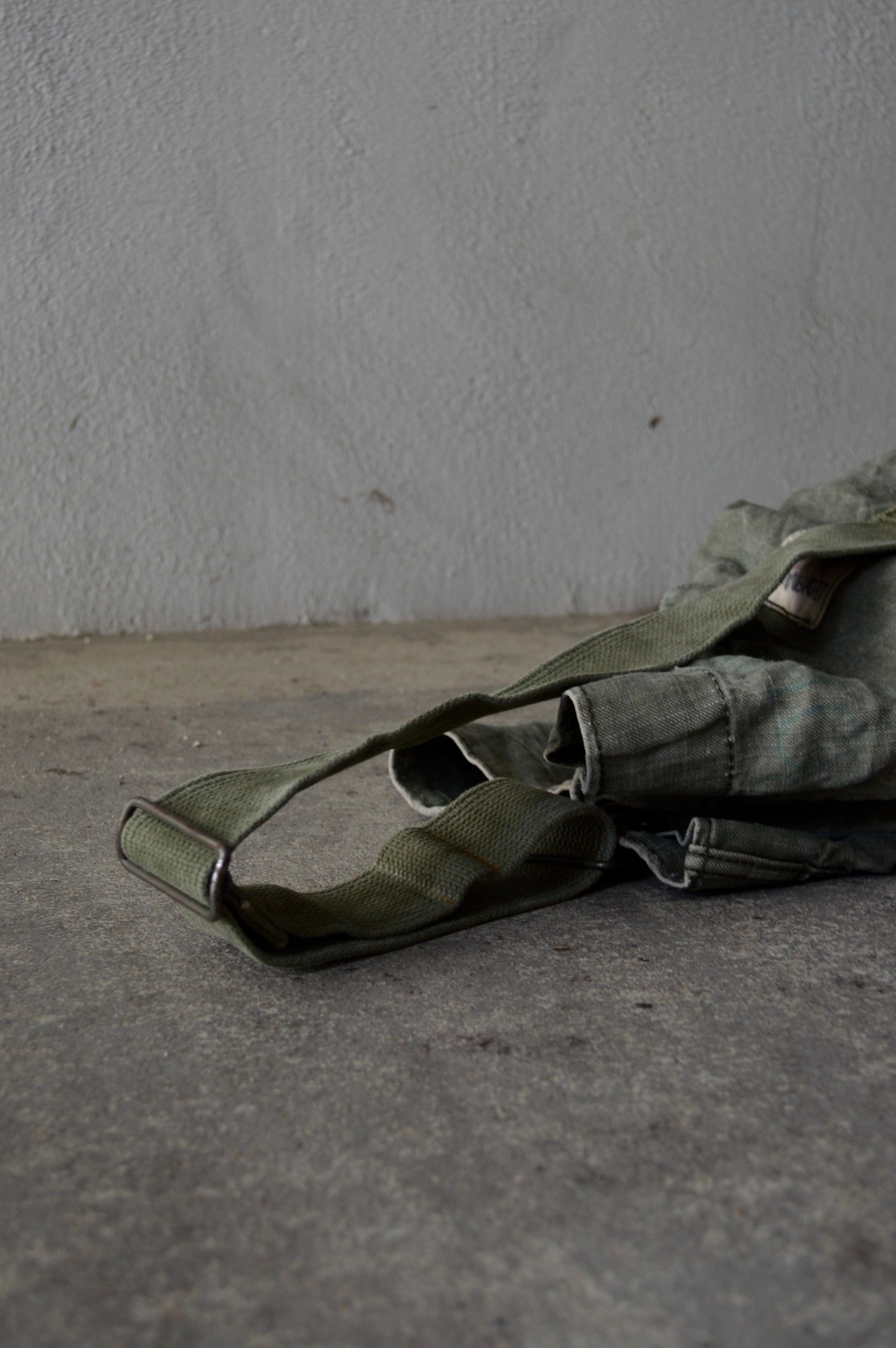 French Military 1950's Vintage Duffle Bag Hard Vintage Condition