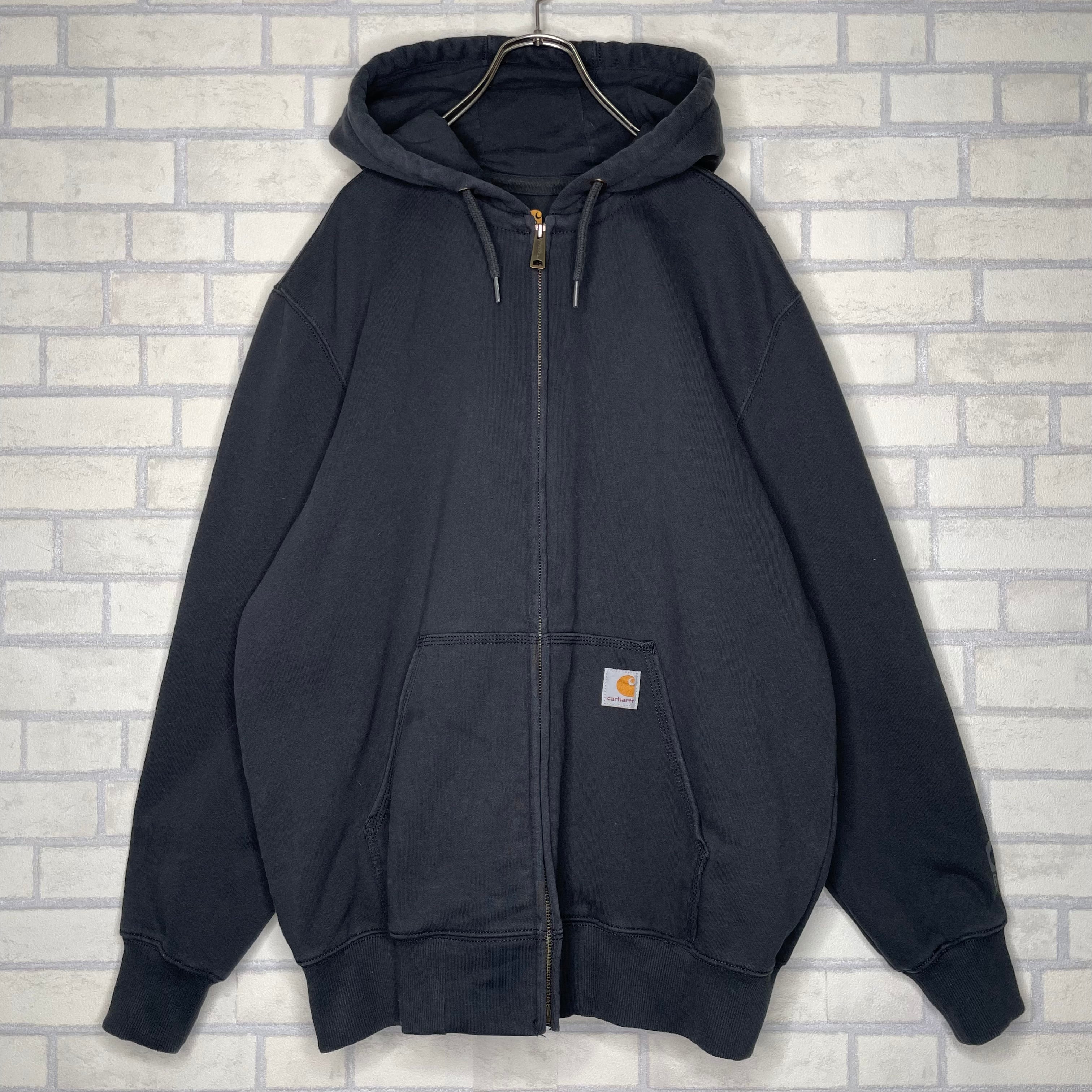 Carhartt パーカー L（XL相当）フルジップ 厚手 ワンポイントブランド