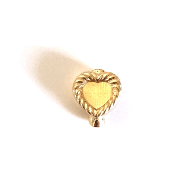 HEART GOLD CHARMのsnap RING body jewelry 　K18YG  #0001  ハートゴールドボディピアス・チャーム/18金イエローゴールド