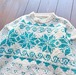 80s  Unknown Brand Nordic pattern Wool kit Sweater  Size about ladies  LARGE