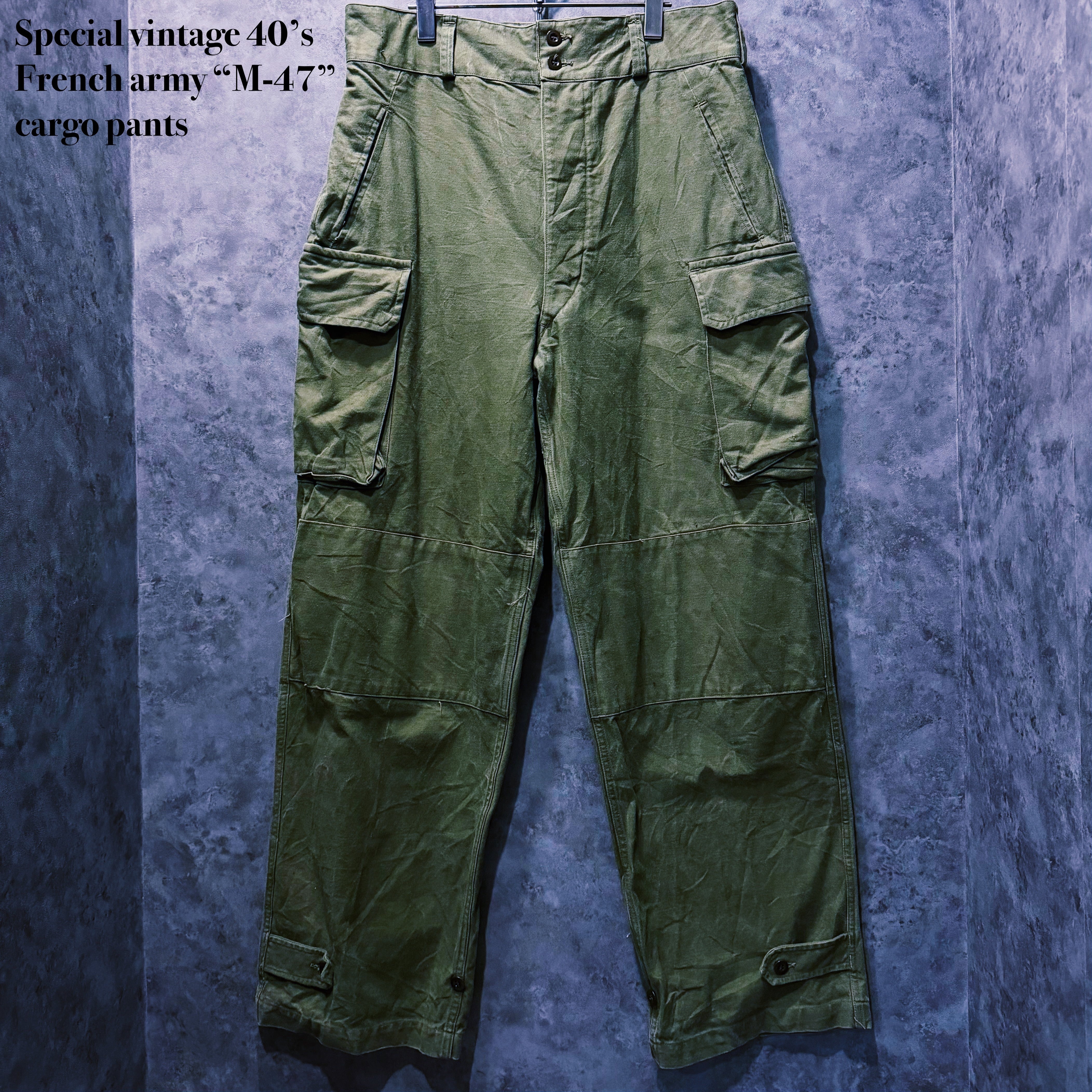 【doppio】Special vintage 40’s French army “M-47” cargo pants