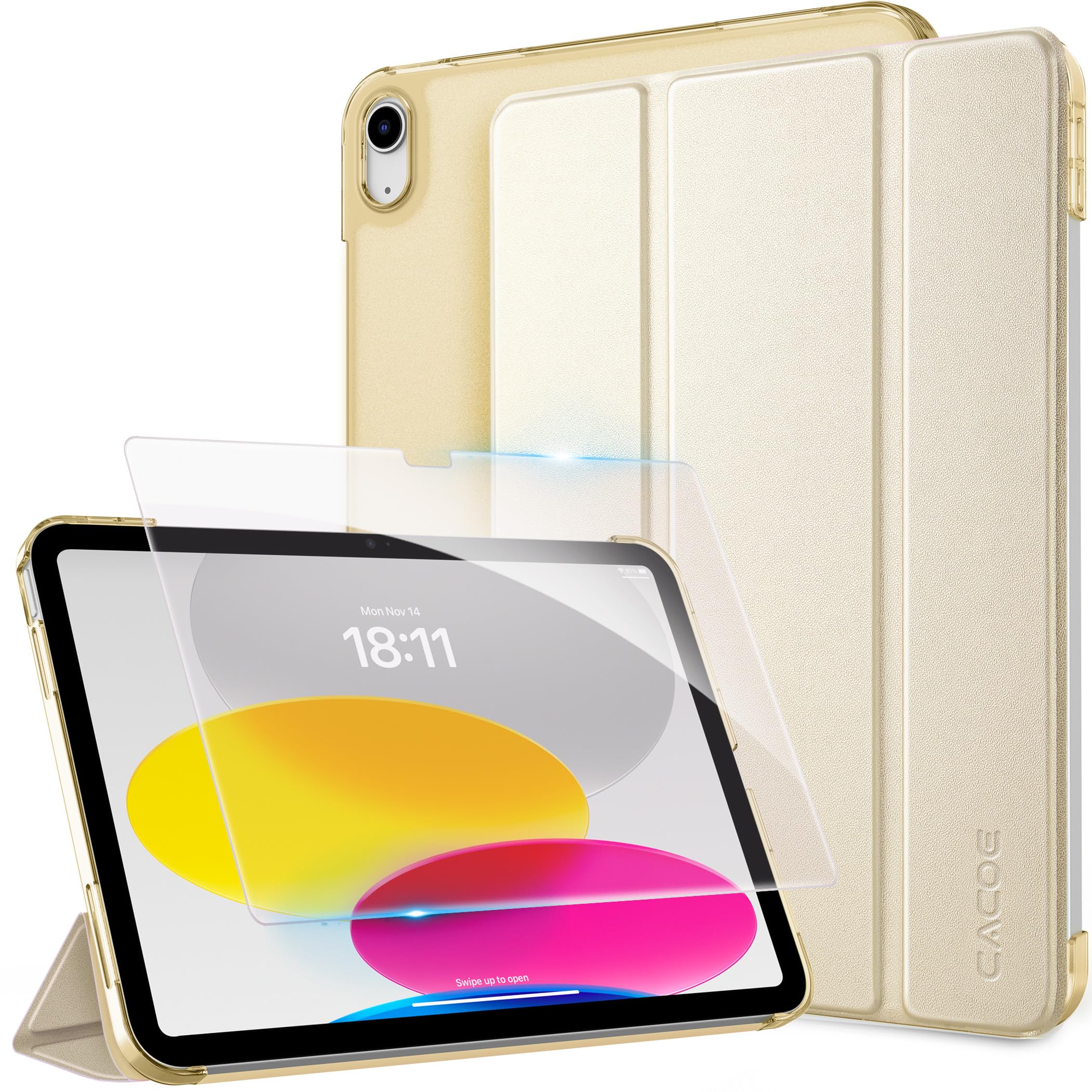 iPad 11世代 10世代 ケース ガラスフィルム セット]CACOE ipad a16 11