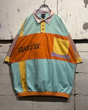 【Caka otto】Color Switching Vintage S/S Polo Shirt
