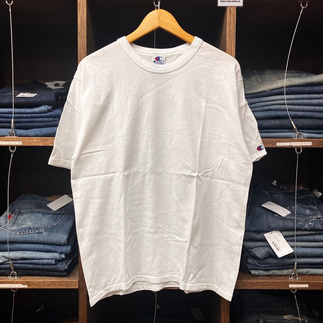 ①1990'S CHAMPION WHITE SOLID T-SHIRT