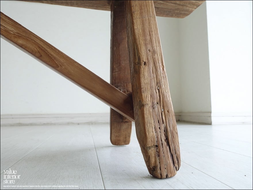 オールドチークベンチBOL06 長椅子 古材家具 ダイニングベンチ 一枚板