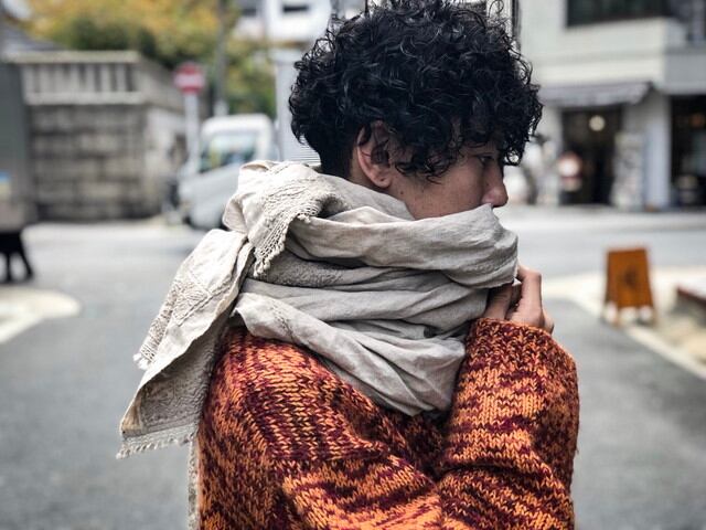 90's cotton × linen big stall