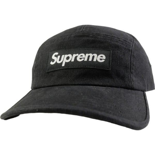 Supreme Washed Canvas Camp Cap 黒 19aw