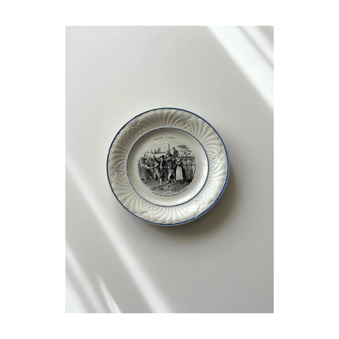 Creil et Montereau クレイユモントロー / “CAMPAGNE D’ITALIE” グリザイユプレート