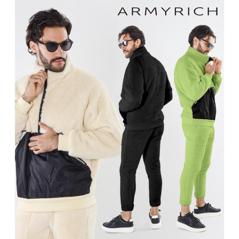 ARMYRICH ブラック スウェットウェア　XXL ARMYRICH アーミーリッチ ビッグフードパーカー フーディー スウェット おしゃれ ブランド メンズ スポーツ ゴルフ 冬服 ゴルフ 冬 服装  パーカー