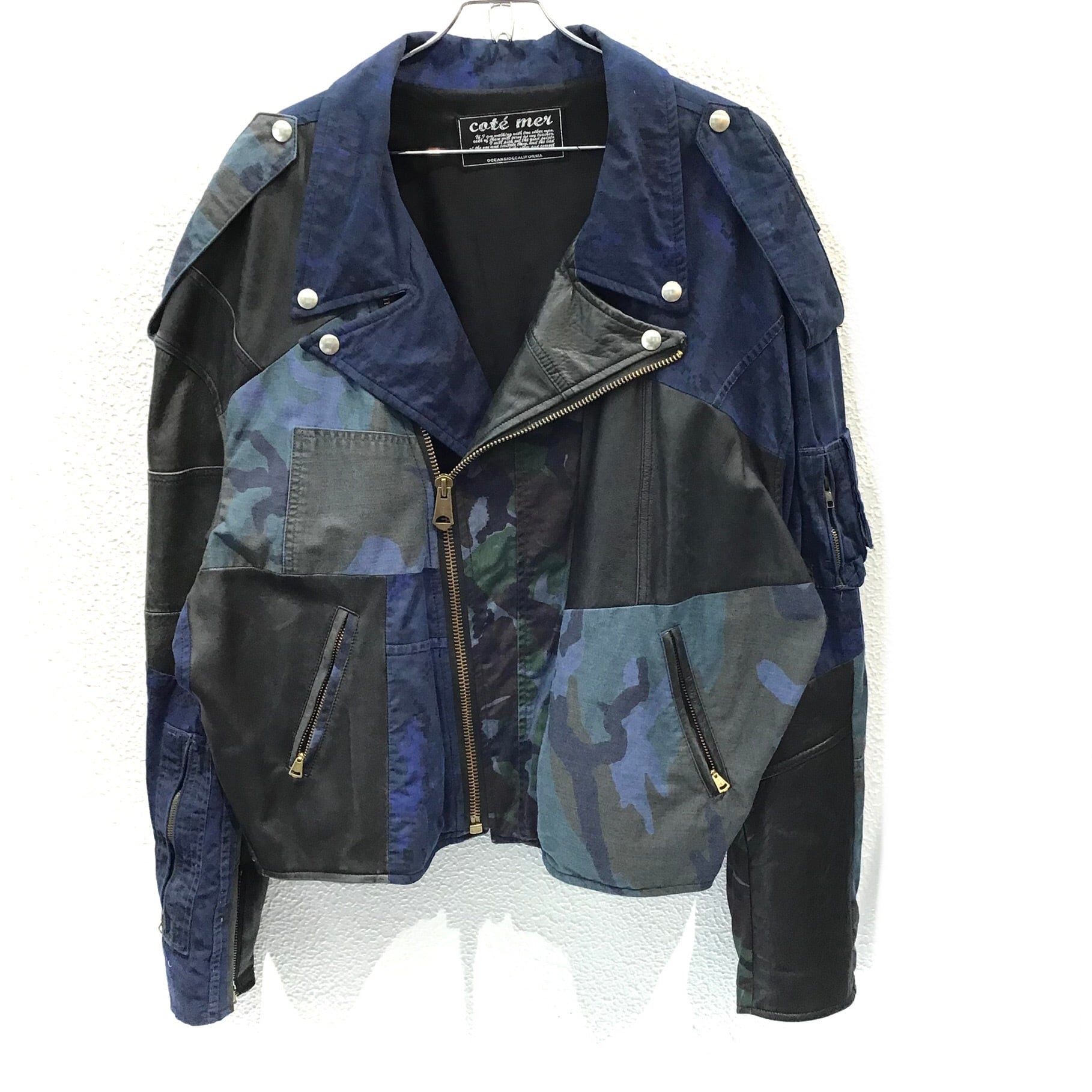 【rd07】再構築 レザー×ミリタリーライダースジャケット LEATHER ×MILITARY MIX RIDERS JACKET |  【COTEMER コートメール】official web shop powered by BASE