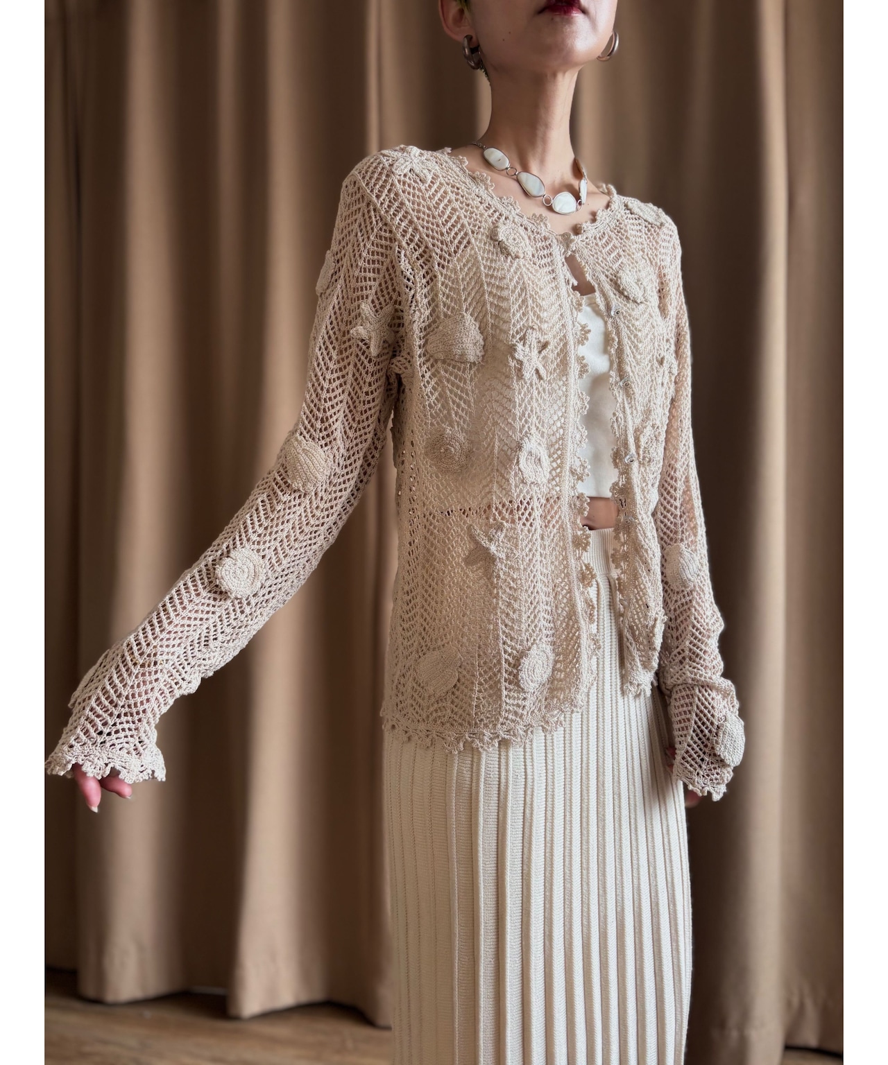 shell design crochet cardigan-4763-6