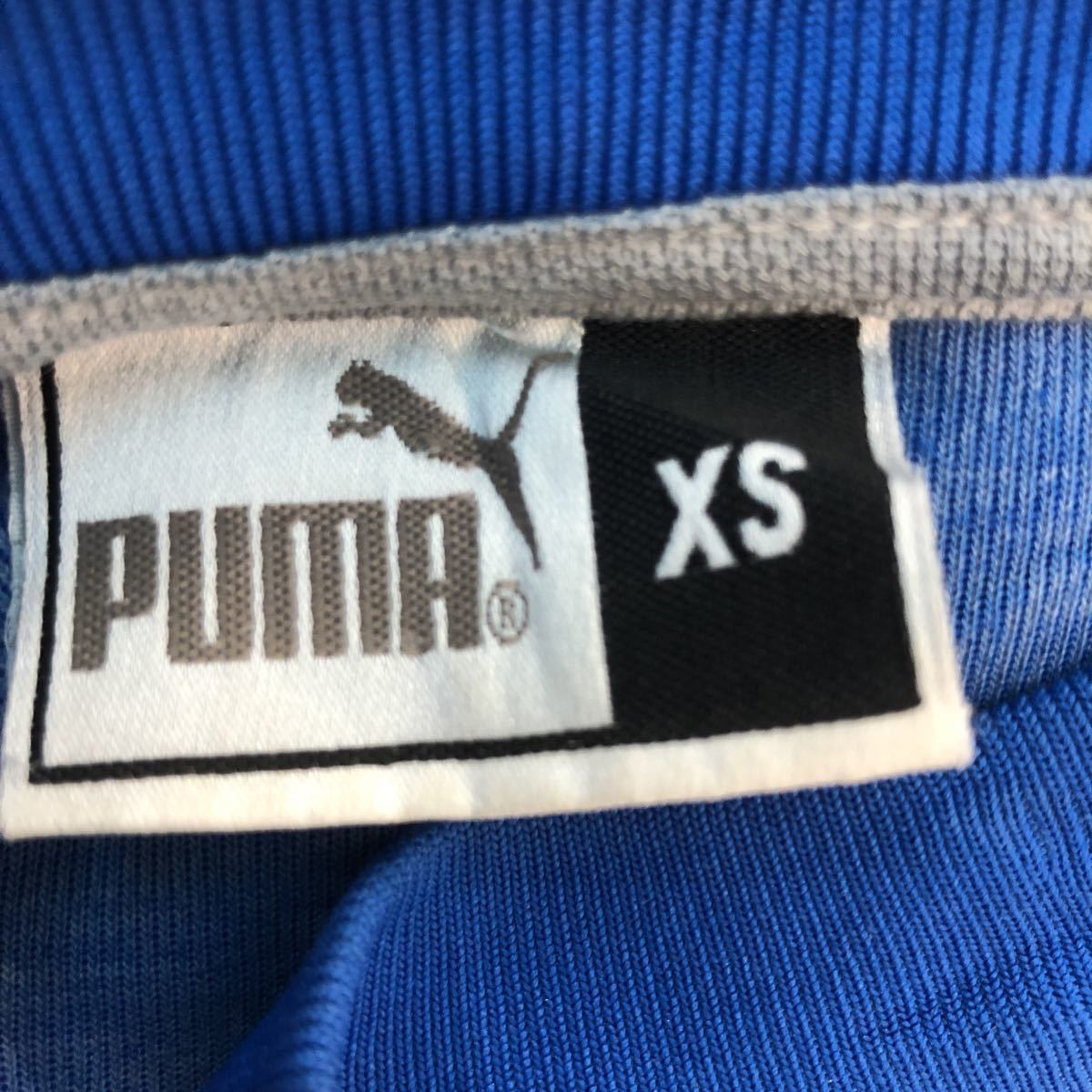 PUMA ジャージ XS ブルー ホワイト ライトグレー プーマ ロゴ ライン 古着卸 アメリカ仕入 a505-6366