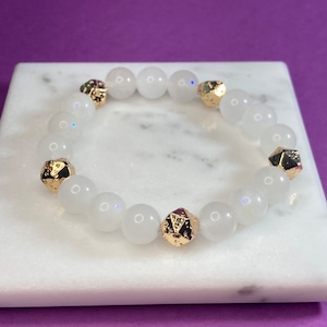 【呪詛結界】月冥環ブレスレット　ムーンストーン×ラバーストーン